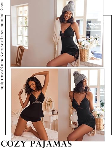 comfort knit cami romper with eyelash lace trim