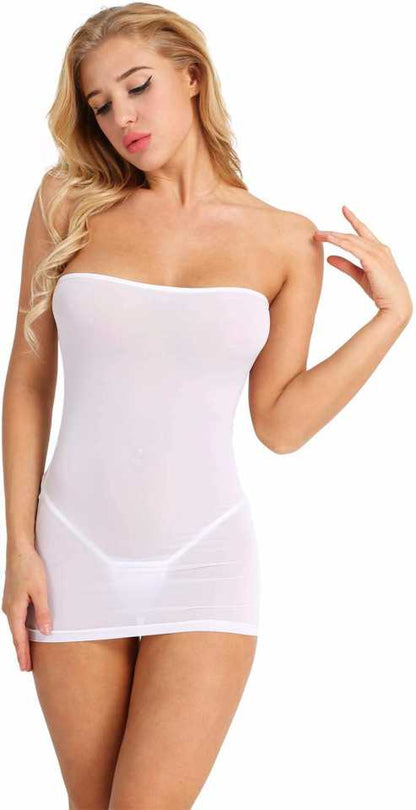 Seamless Strapless Shaping Mini Slip Dress