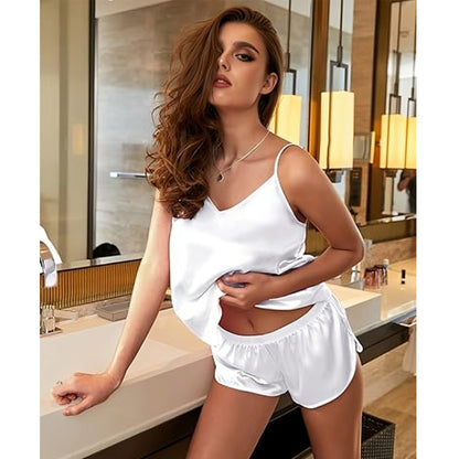 Classic Silky Satin Cami and Shorts Set