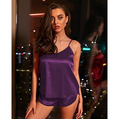 Classic Silky Satin Cami and Shorts Set